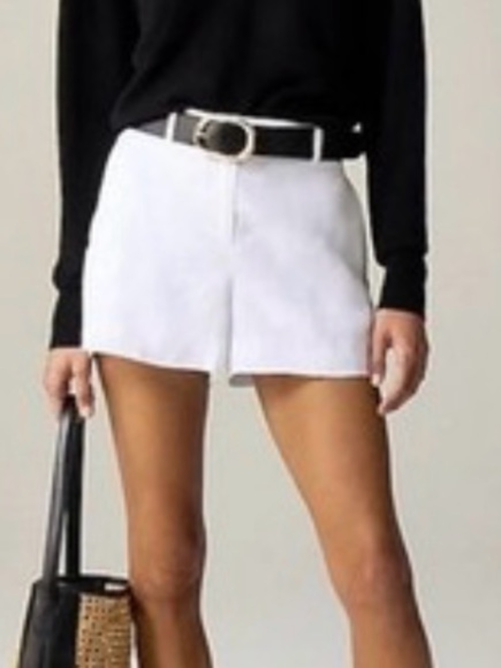 J. Crew 3" Harbor short in linen - size 8, TRUE WHITE , High-Waist